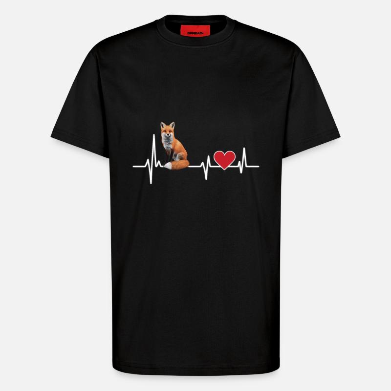 Fox - T-Shirt - made by SPREAD - SOLID BLACK