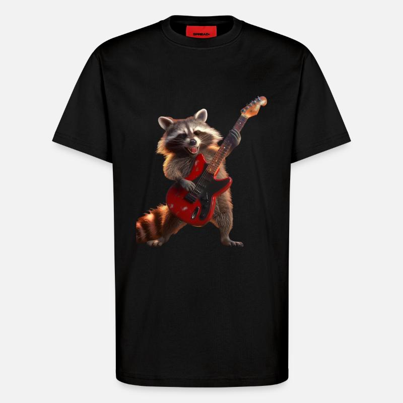 Waschbär - T-Shirt - made by SPREAD - SOLID BLACK