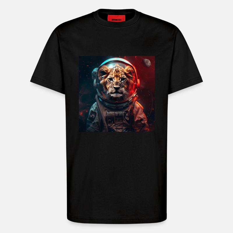 Löwe - T-Shirt - made by SPREAD - SOLID BLACK