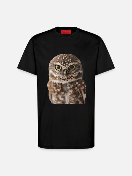 Eule - T-Shirt - made by SPREAD - SOLID BLACK