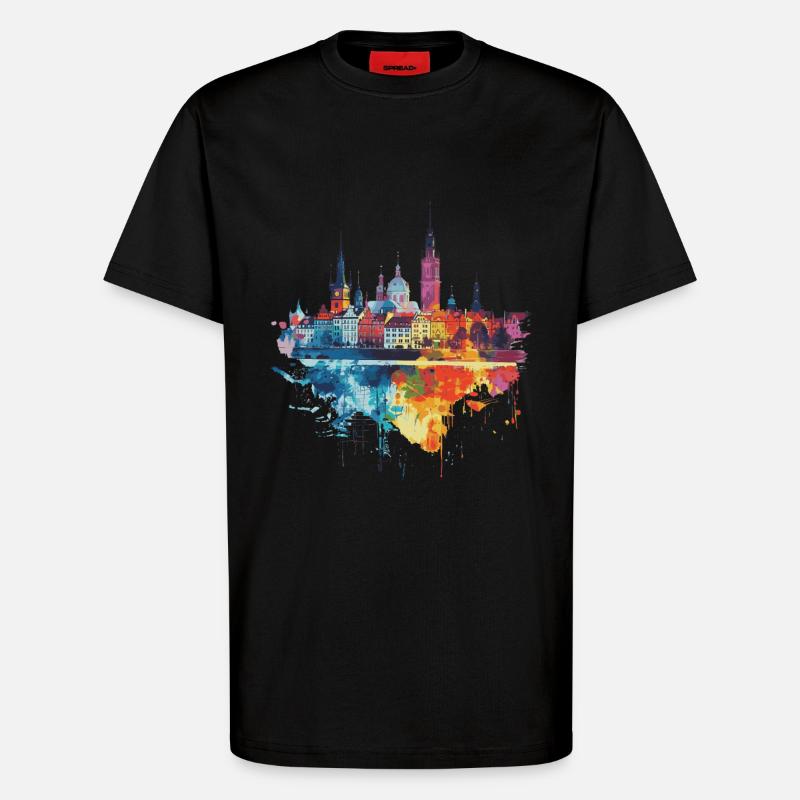 Radom - T-Shirt - made by SPREAD - SOLID BLACK