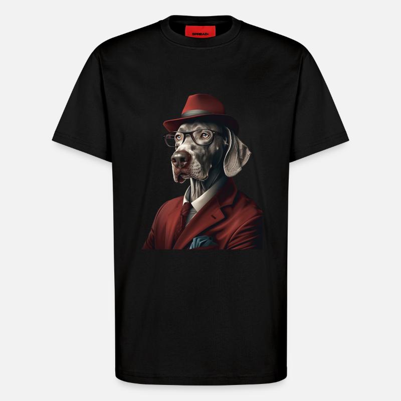 Weimaraner - T-Shirt - made by SPREAD - SOLID BLACK