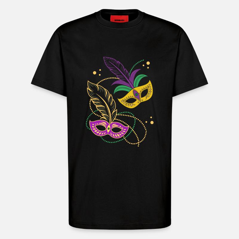 Mardi Gras - Karneval - Maske - Geschenk - T-Shirt - made by SPREAD - SOLID BLACK