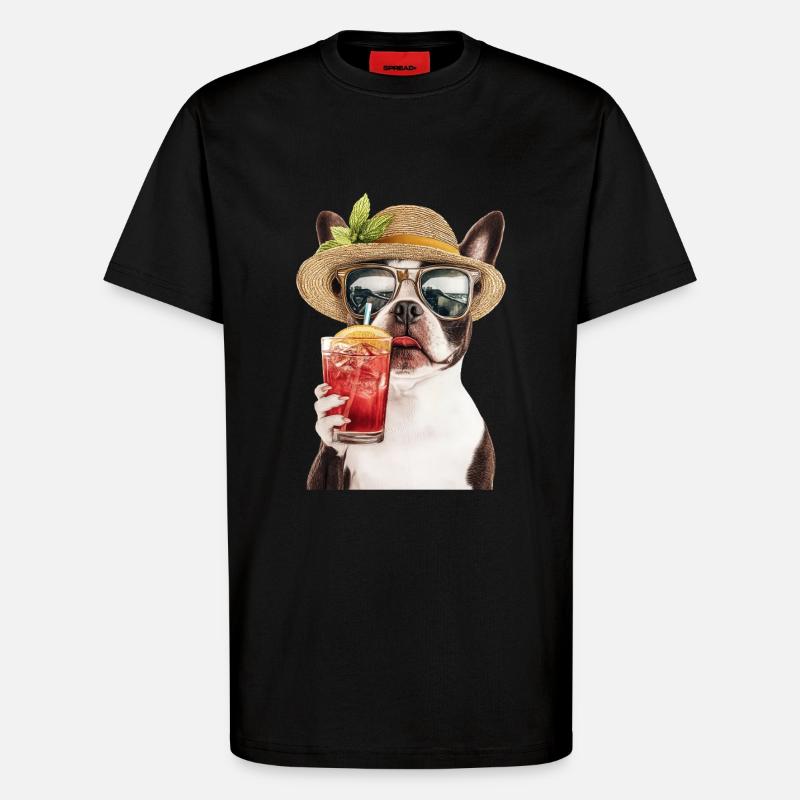 Boston Pitbull Terrier - T-Shirt - made by SPREAD - SOLID BLACK