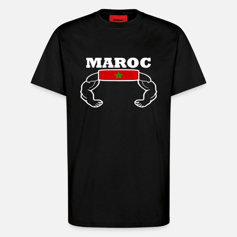 Marokko - T-Shirt - made by SPREAD - SOLID BLACK