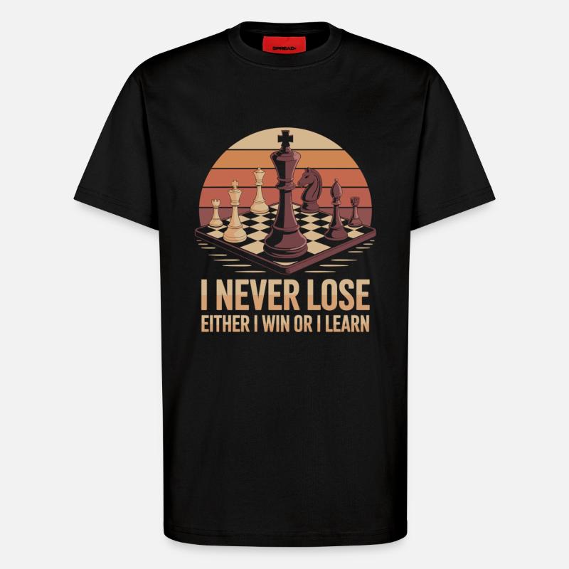 Schach: Entweder Sieg oder Lektion - T-Shirt - made by SPREAD - SOLID BLACK