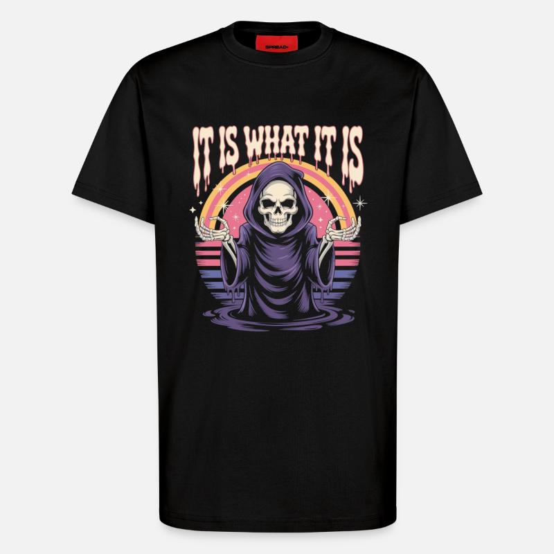 Sensenmann Retro Spruch Shirt - T-Shirt - made by SPREAD - SOLID BLACK