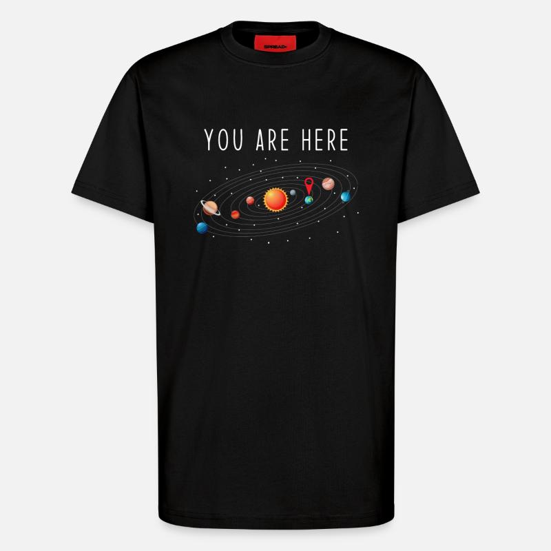 Sonnensystem - T-Shirt - made by SPREAD - SOLID BLACK