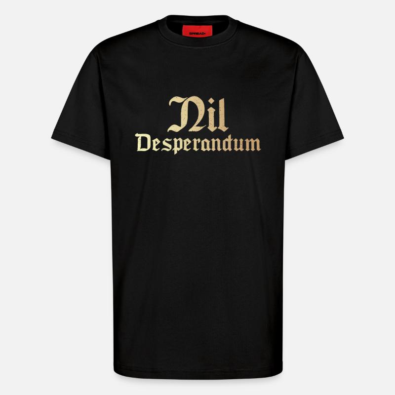 Nil Desperandum - T-Shirt - made by SPREAD - SOLID BLACK