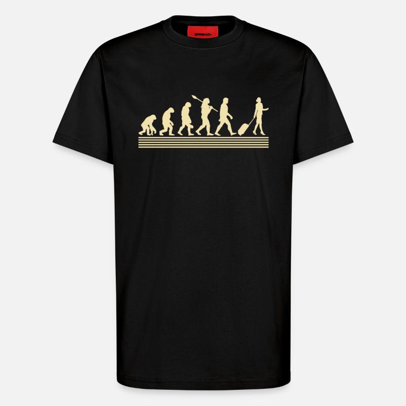 Stewardesses evolution - T-Shirt - made by SPREAD - SOLID BLACK