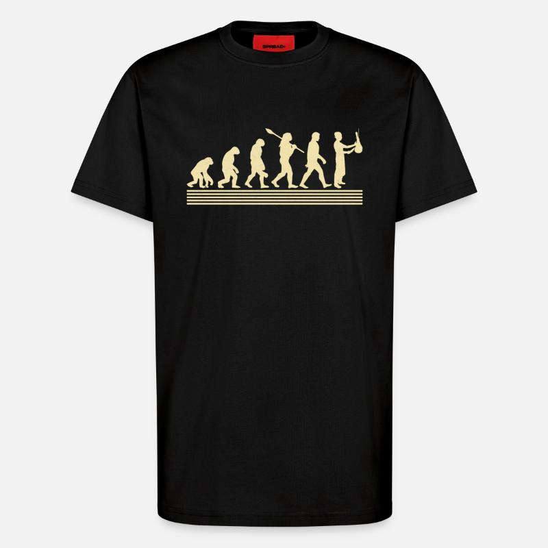 Metzger-evolution - T-Shirt - made by SPREAD - SOLID BLACK