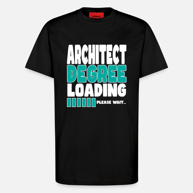 Architect invites training - T-Shirt - made by SPREAD - SOLID BLACK