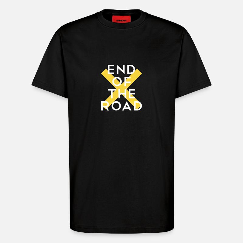 Graphique jaune d’EndofRoad X - T-shirt bio décontracté fabriqué en UE - SOLID BLACK