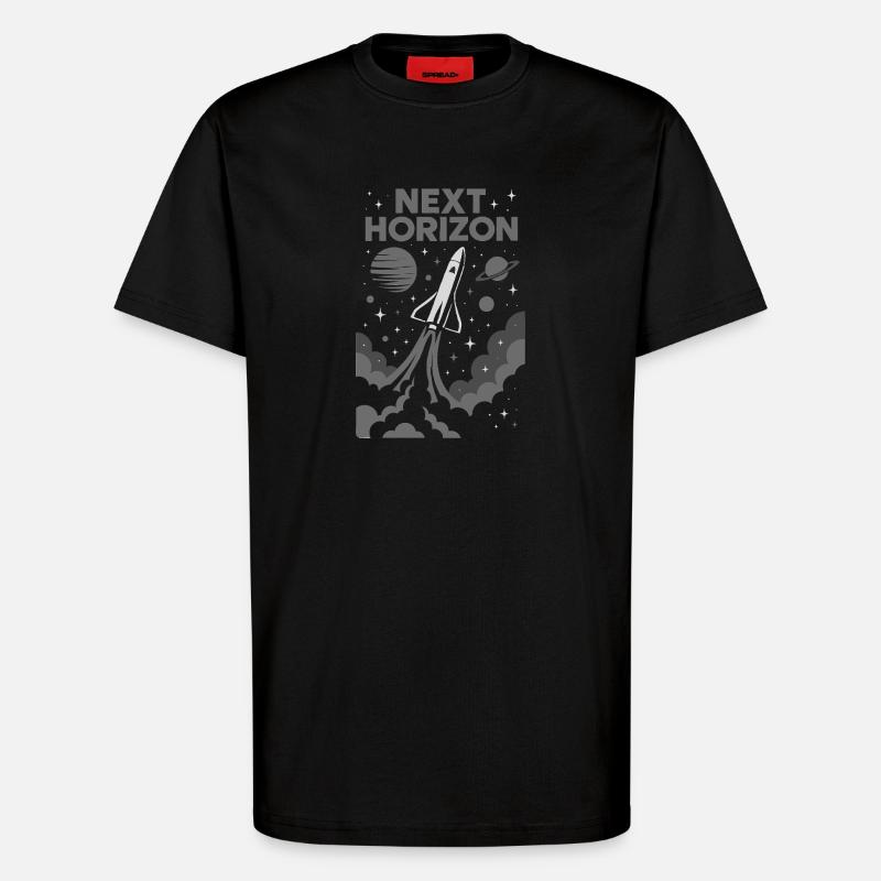 Nächste Horizon Rocket Expedition - T-Shirt - made by SPREAD - SOLID BLACK