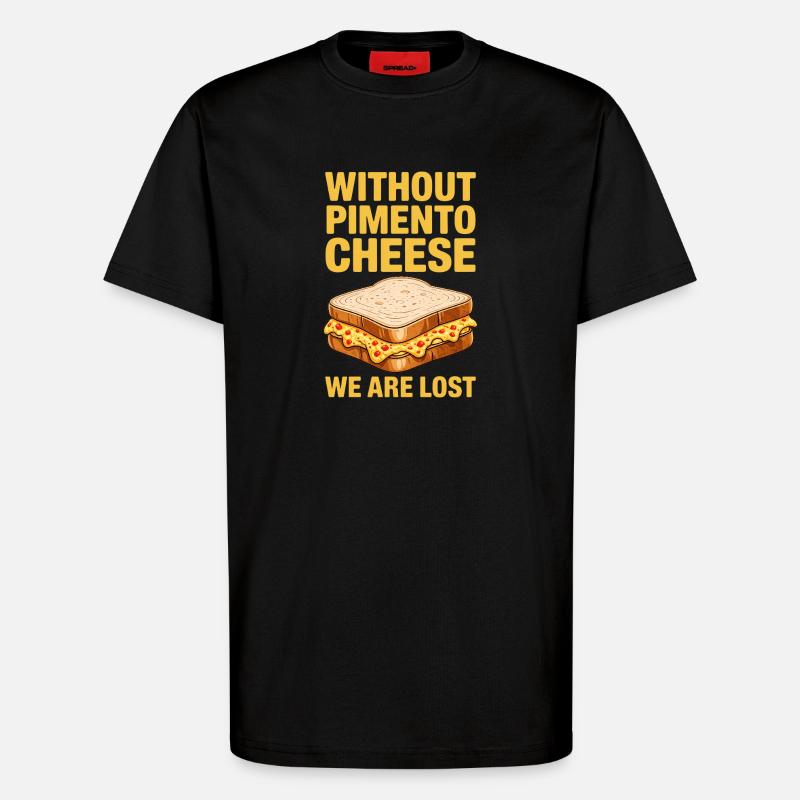 Pimento Cheese Sandwich Golf Gift - T-Shirt - made by SPREAD - SOLID BLACK