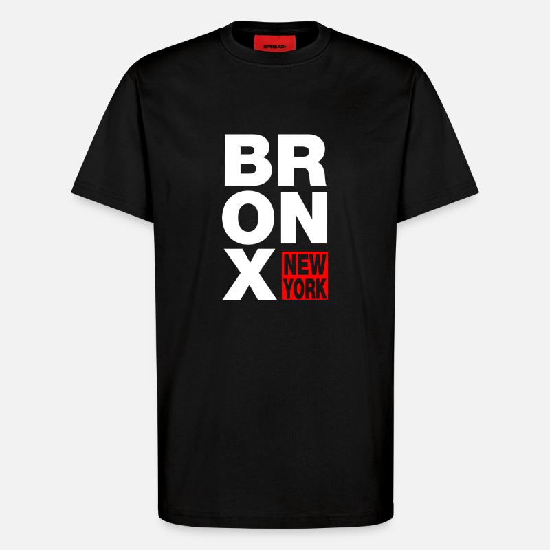 bronx new york - T-Shirt - made by SPREAD - SOLID BLACK
