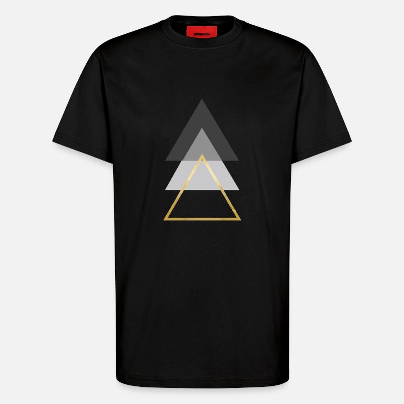 triangles - T-Shirt - made by SPREAD - SOLID BLACK