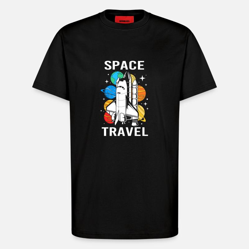 Univers du système solaire - T-shirt bio décontracté fabriqué en UE - SOLID BLACK