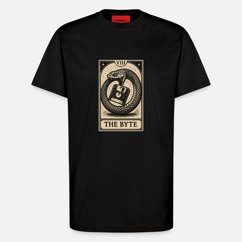 Data Hoarding Tarot – Das Byte - T-Shirt - made by SPREAD - SOLID BLACK