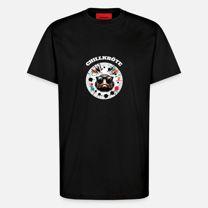 Chill Toad Turtle - T-Shirt - made by SPREAD - SOLID BLACK
