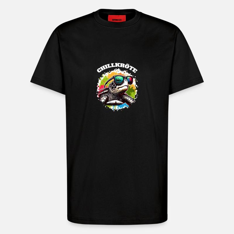Chill Toad Turtle - T-Shirt - made by SPREAD - SOLID BLACK