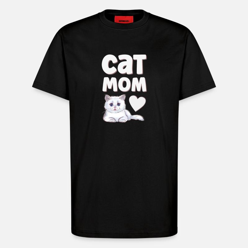 Cat Cats - T-Shirt - made by SPREAD - SOLID BLACK