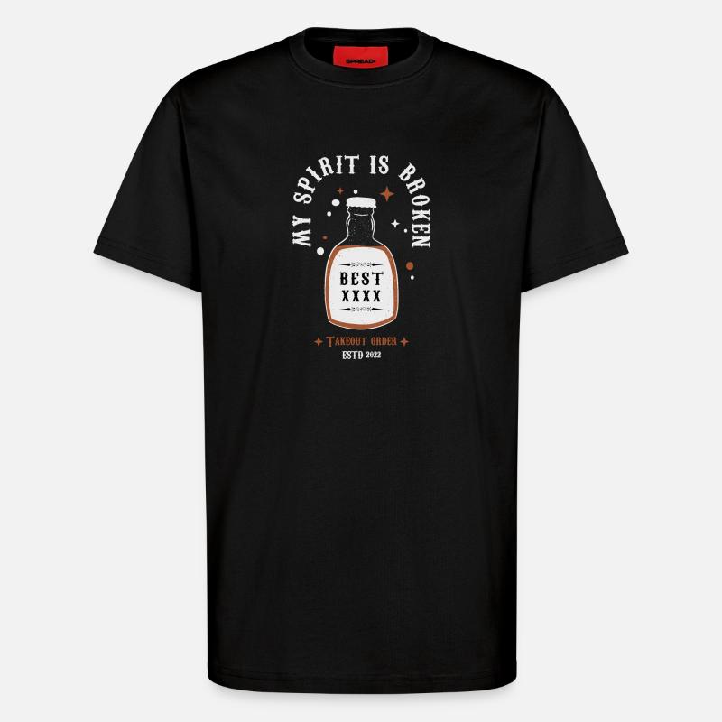 Spiritueller Trinker - T-Shirt - made by SPREAD - SOLID BLACK