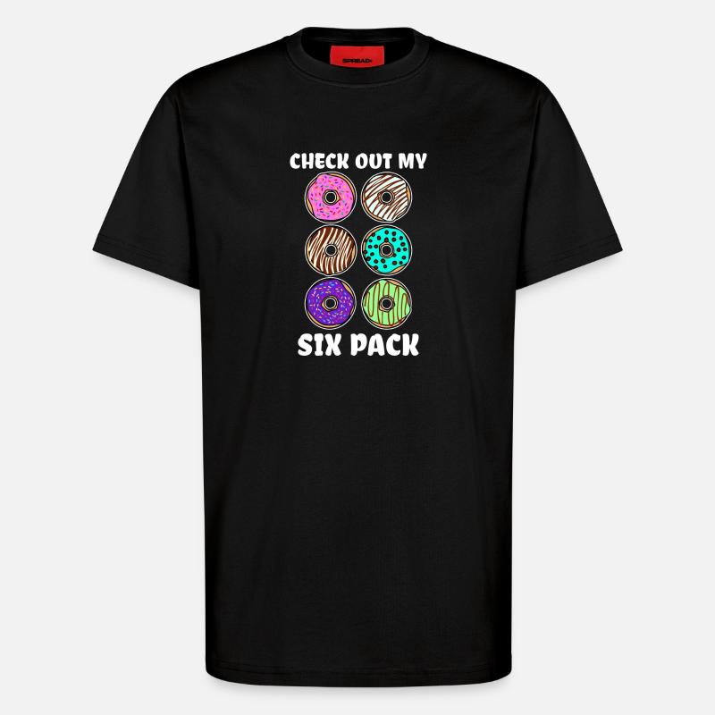 Funny statement donut candy snacking - T-Shirt - made by SPREAD - SOLID BLACK