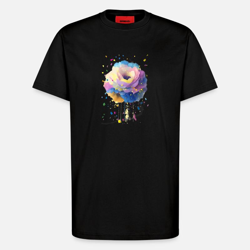 Blume - T-Shirt - made by SPREAD - SOLID BLACK