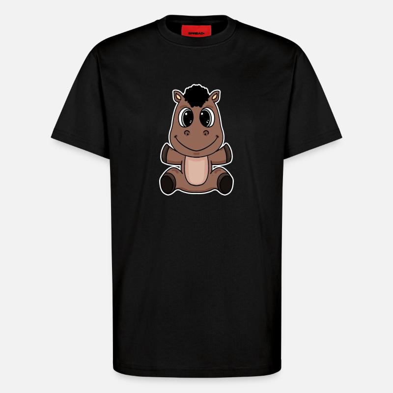 Pferd - T-Shirt - made by SPREAD - SOLID BLACK