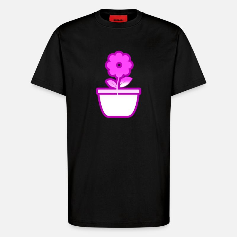 Blume - T-Shirt - made by SPREAD - SOLID BLACK