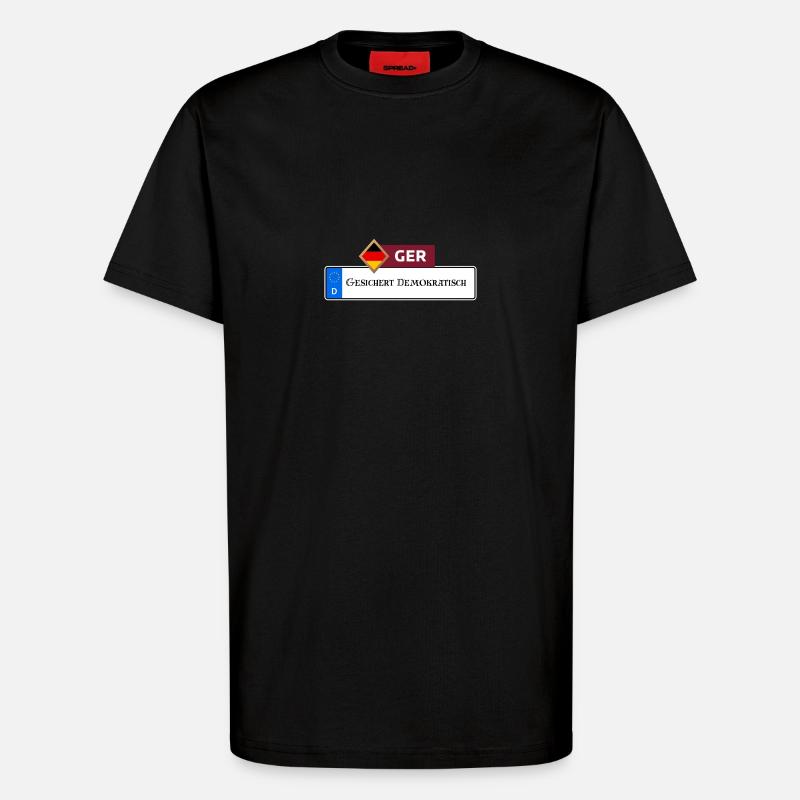 Secured Democratic 2.0 | Gift - T-Shirt - made by SPREAD - SOLID BLACK