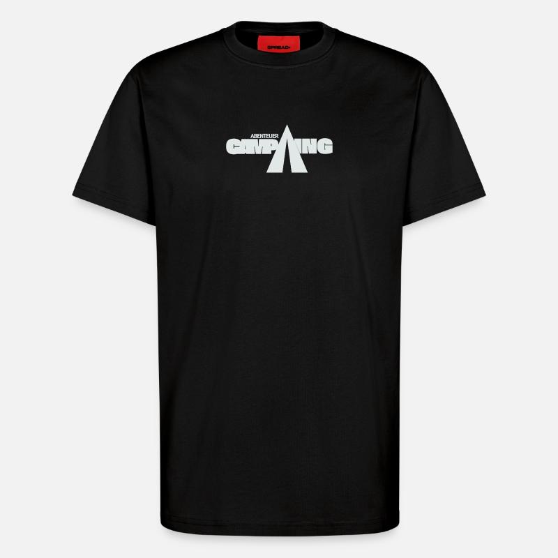 Abenteuer Camping - T-Shirt - made by SPREAD - SOLID BLACK
