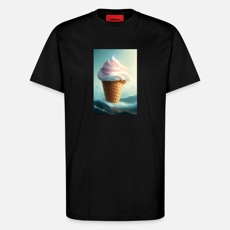 Eiscreme - T-Shirt - made by SPREAD - SOLID BLACK