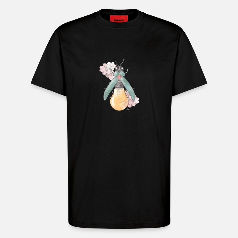 Pear | Flowering | Beetles - T-Shirt - made by SPREAD - SOLID BLACK