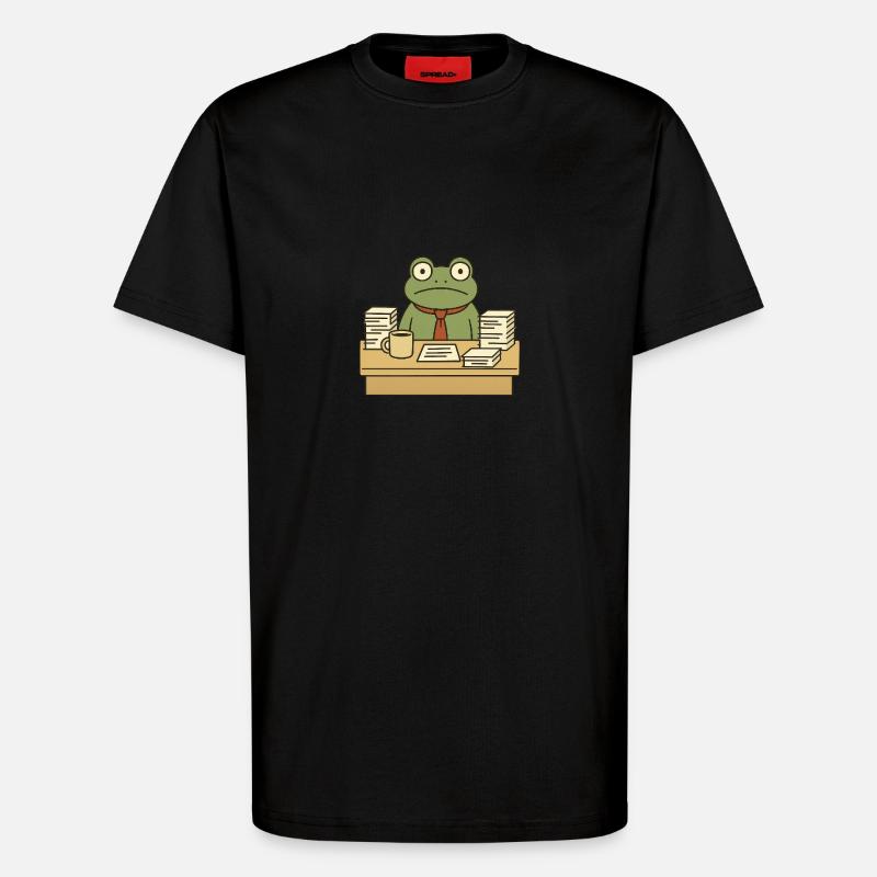 Business Frog - T-Shirt - made by SPREAD - SOLID BLACK