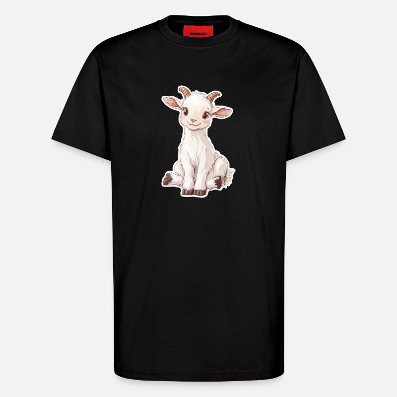 Ziege - T-Shirt - made by SPREAD - SOLID BLACK