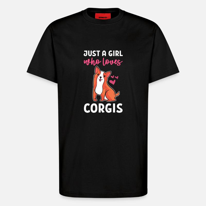 Corgi - T-shirt bio décontracté fabriqué en UE - SOLID BLACK