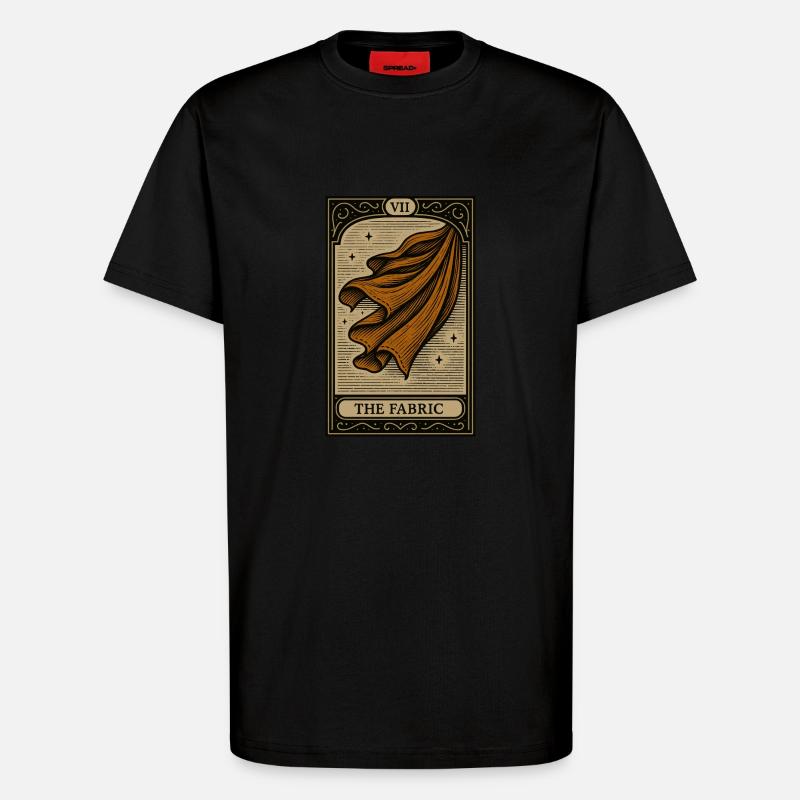Tarot-Schneider des fließenden Stoffes - T-Shirt - made by SPREAD - SOLID BLACK
