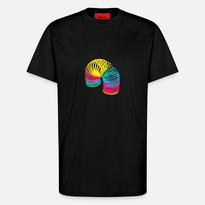 80y spirale BuJa - T-shirt bio décontracté fabriqué en UE - SOLID BLACK