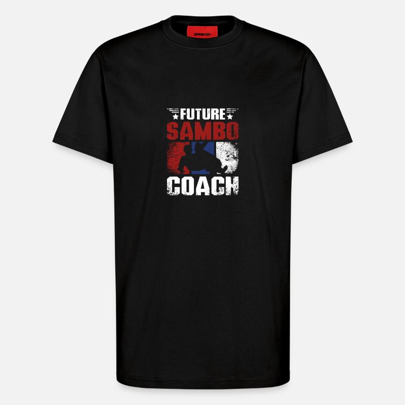 Future sambo trainer coach - T-Shirt - made by SPREAD - SOLID BLACK