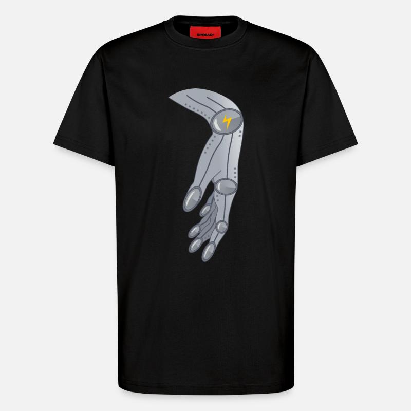 Alien Robotik Hand Geschenk - T-Shirt - made by SPREAD - SOLID BLACK