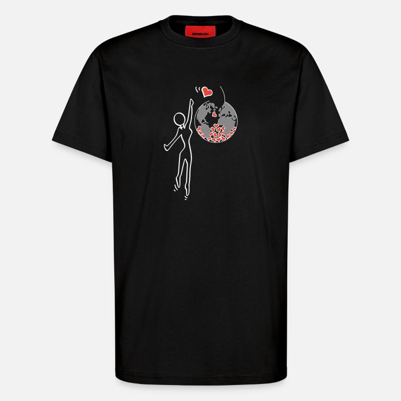 Gib Liebe - T-Shirt - made by SPREAD - SOLID BLACK