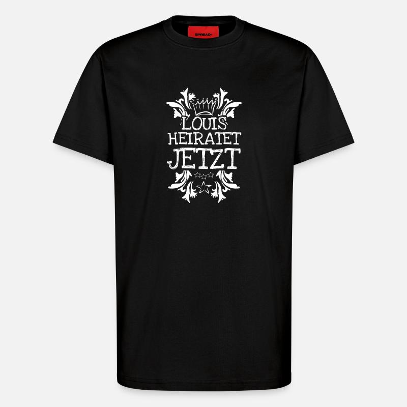 Gift for Louis - T-Shirt - made by SPREAD - SOLID BLACK
