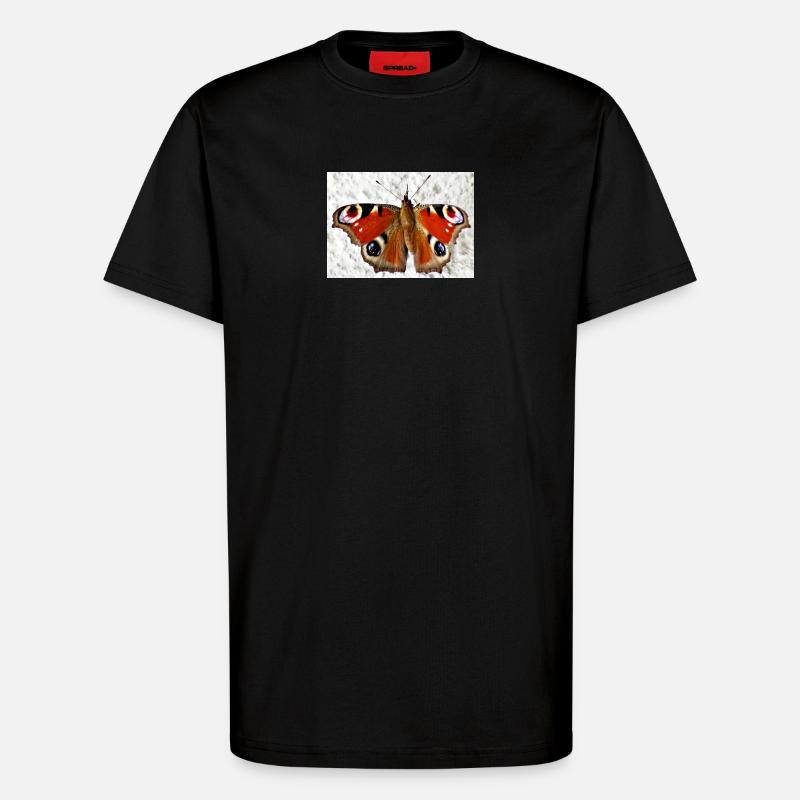 Peacock Eye Butterfly Pattern - T-Shirt - made by SPREAD - SOLID BLACK