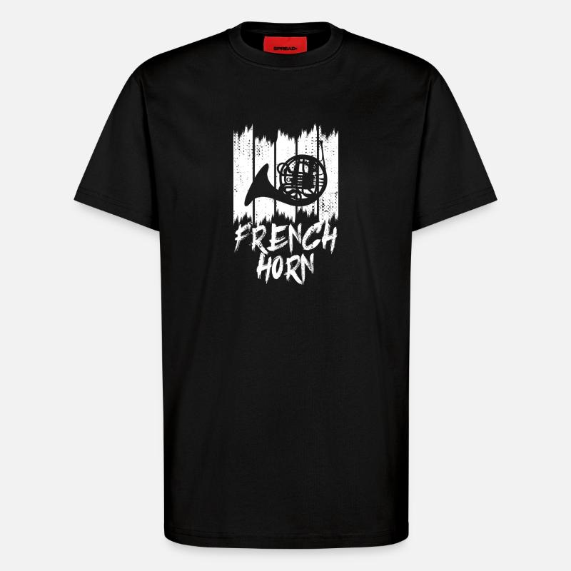 Bugle - T-Shirt - made by SPREAD - SOLID BLACK