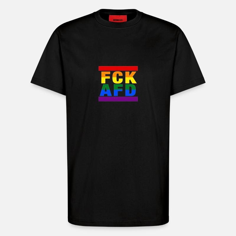 FCKAFD - T-Shirt - made by SPREAD - SOLID BLACK