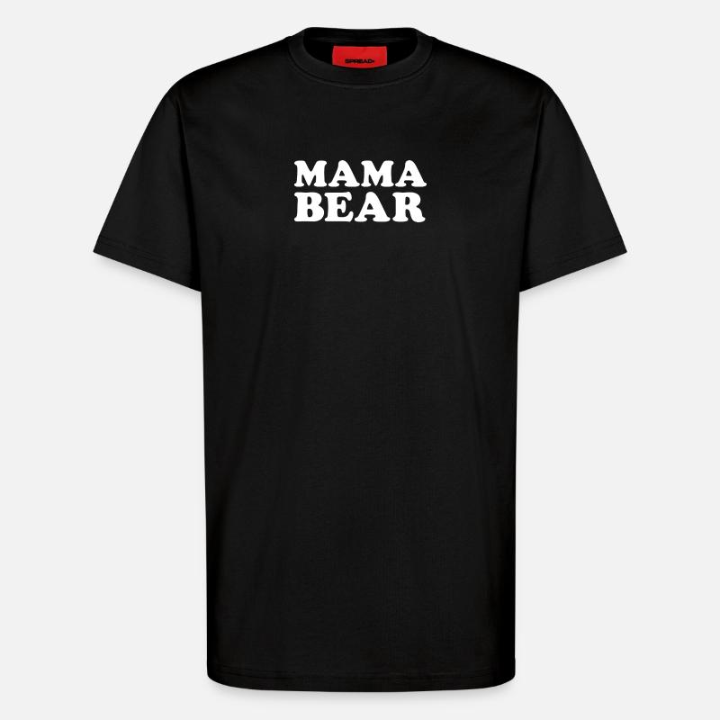 MAMA BEAR – Retro Statement - T-Shirt - made by SPREAD - SOLID BLACK