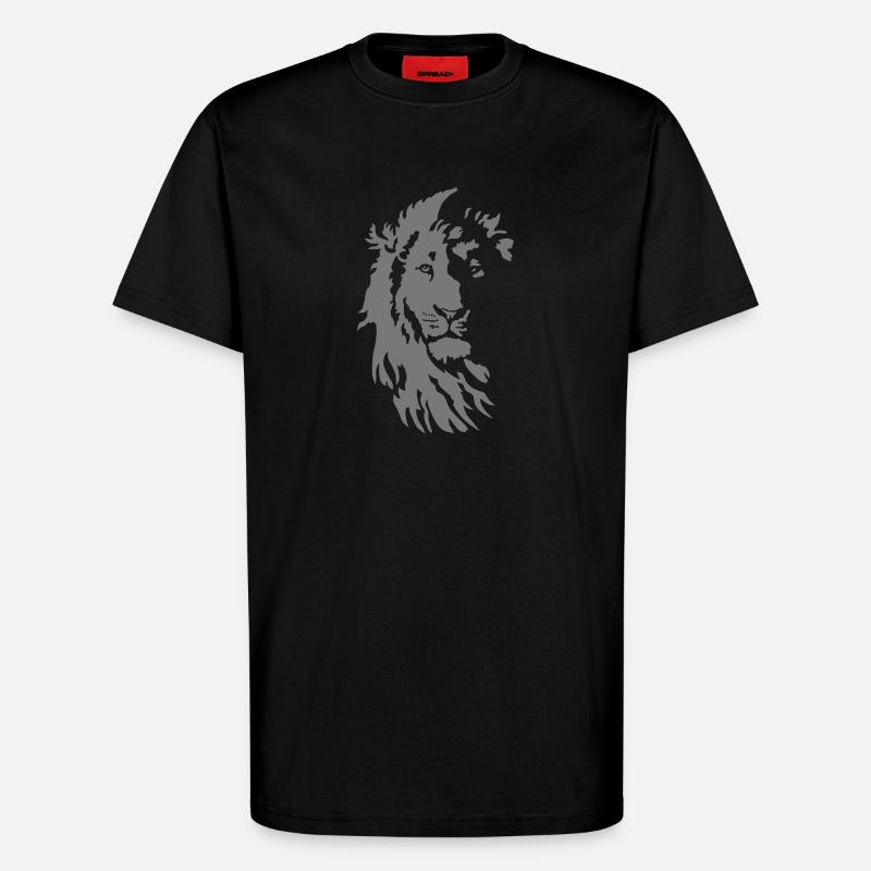 Löwe - T-Shirt - made by SPREAD - SOLID BLACK