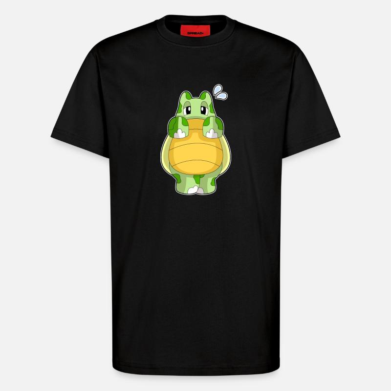 Tortue timide - T-shirt bio décontracté fabriqué en UE - SOLID BLACK